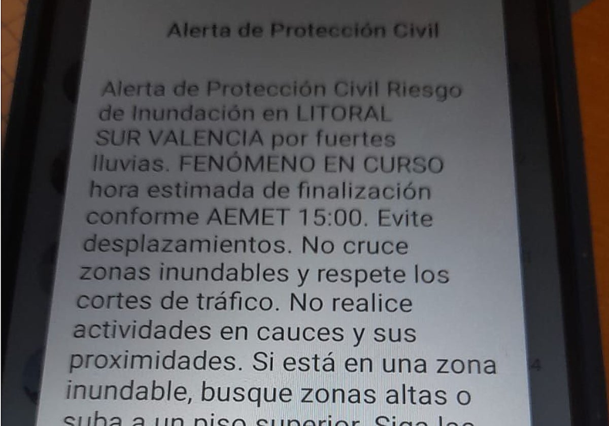 Es Alert enviado por Emergencias.