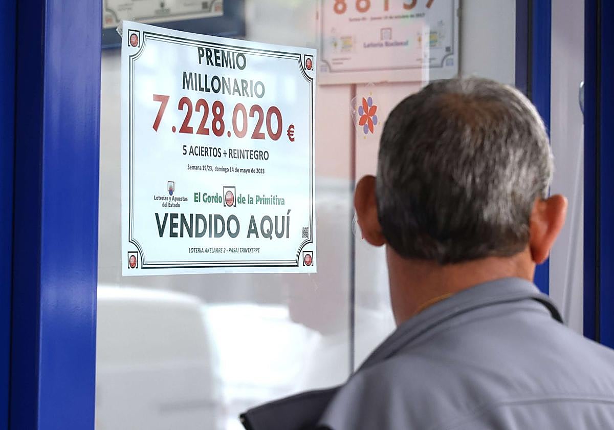 Un ganador de un premio millonario de la Primitiva. Imagen de archivo.