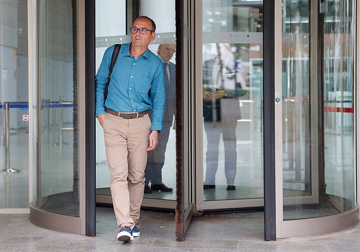 José Ángel Núñez, a su salida de la Ciudad de la Justicia.