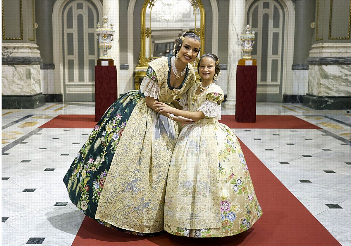Carmen Prades y Marta Mercader, fallera mayor de Valencia y fallera mayor infantil de Valencia 2026.