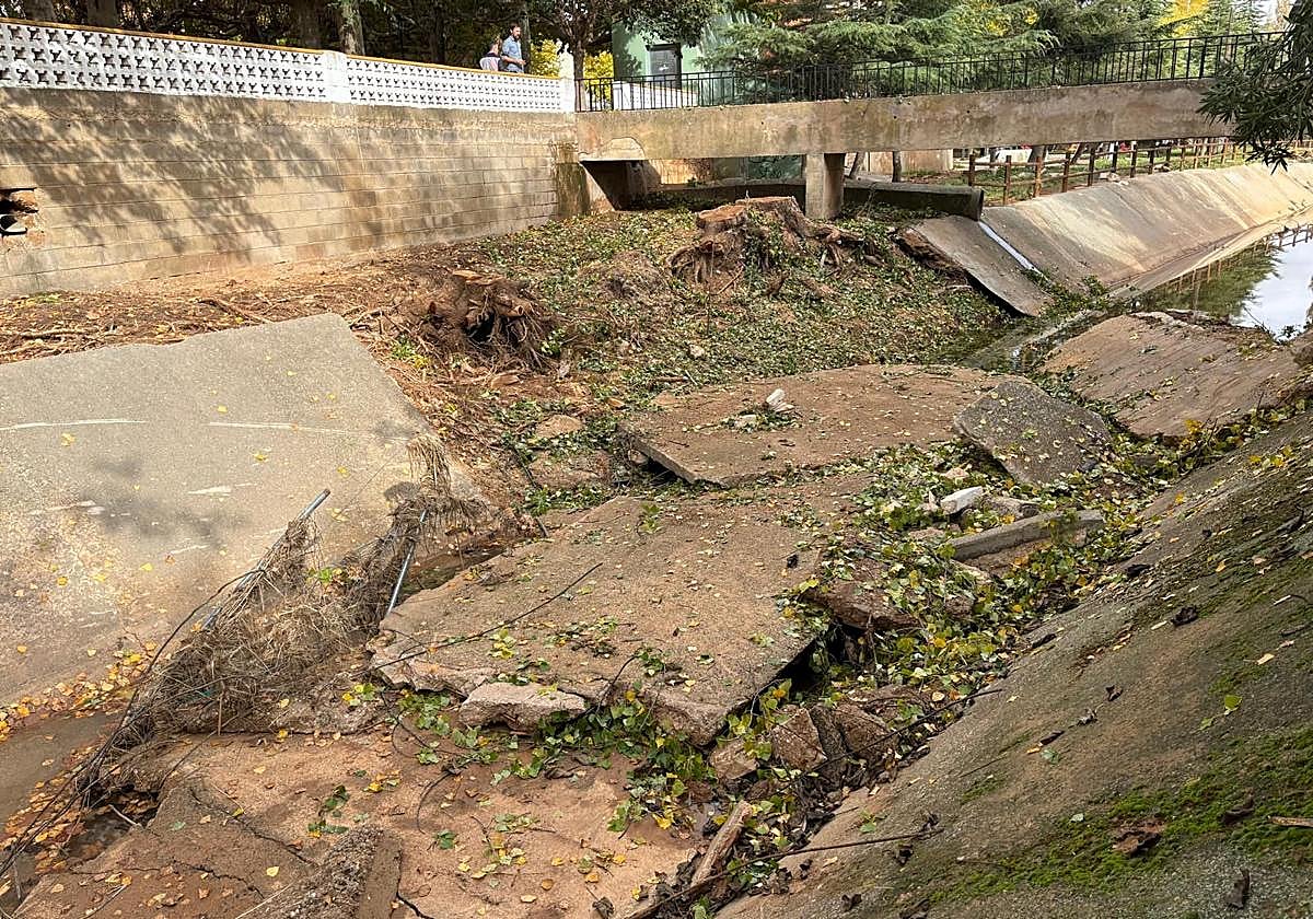 Estado en el que quedó en cauce tras la dana.