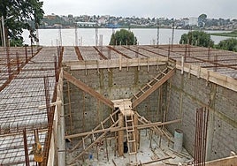 Construcción de las aulas.
