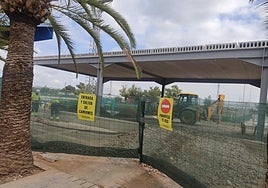 Obras en el polideportivo de Carlet.
