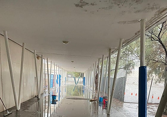 Inundaciones de la dana Alice en un centro educativo de El Saler.