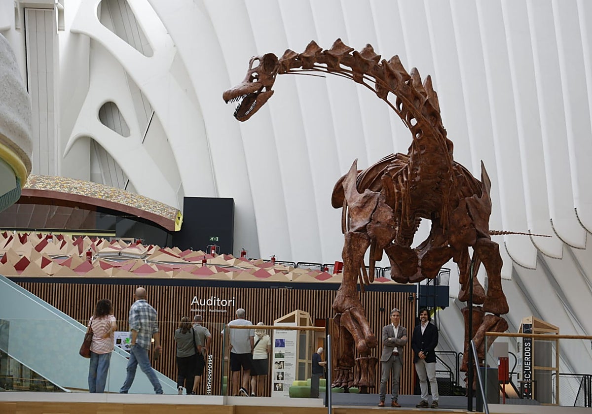 Réplica del Patagotitan Mayorum, el animal más grande que ha existido del que hay constancia, y que es la joya de la corona de la muestra 'Dinosaurios de la Patagonia'.