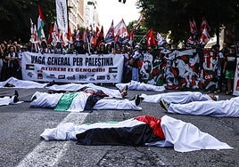 Una protesta pro Palestina en Valencia.
