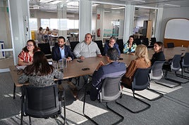 Un momento de la reunión.