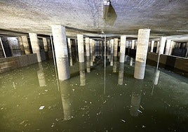 FOTOS | Dentro del tanque de tormentas de Eugenia Vinyes en Valencia