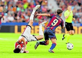 Iván Romero, en el partido contra el Rayo Vallecano.