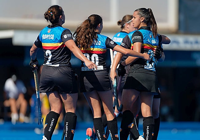 Un instante del partido femenino