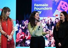 Tres participantes en el Female Founders Day, en Valencia.
