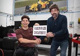 Carlos Tatay junto a Carlos Mollá tras el anuncio de su vuelta a la competición.