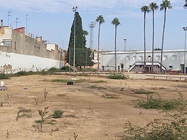 Campo de fútbol municipal de Algemesí pendiente de recuperarse.