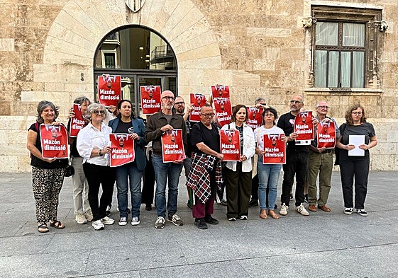 Anuncio de la manifestación del aniversario de la dana frente al Palau de la Generalitat este martes.