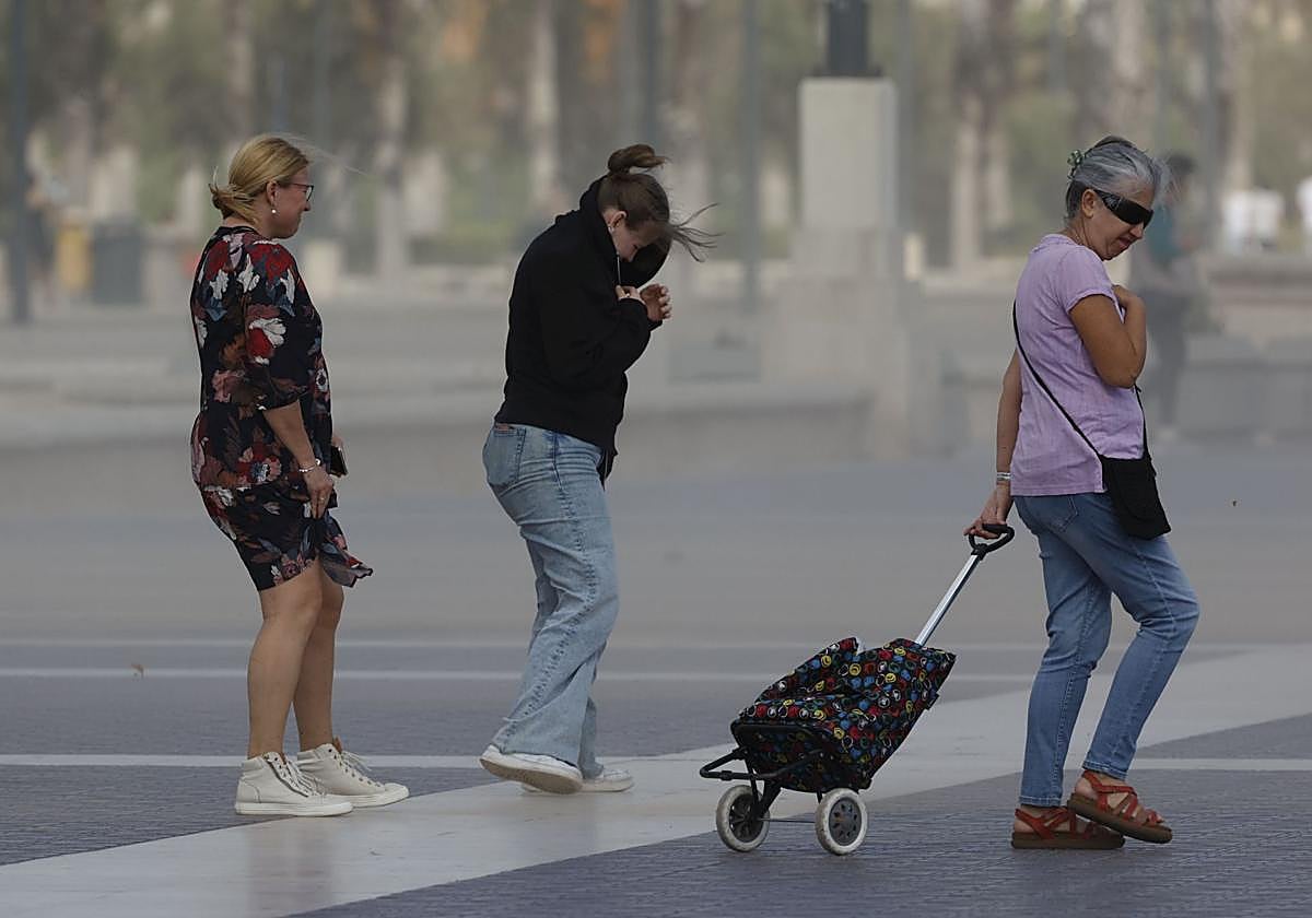 Fuertes rachas de viento en Valencia, imagen de archivo.