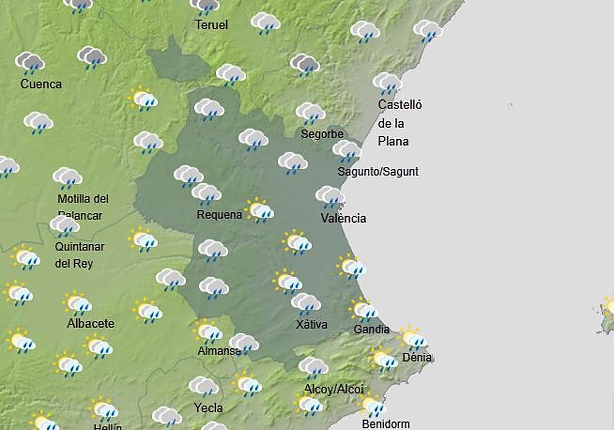 Previsión del tiempo el domingo en la Comunitat.