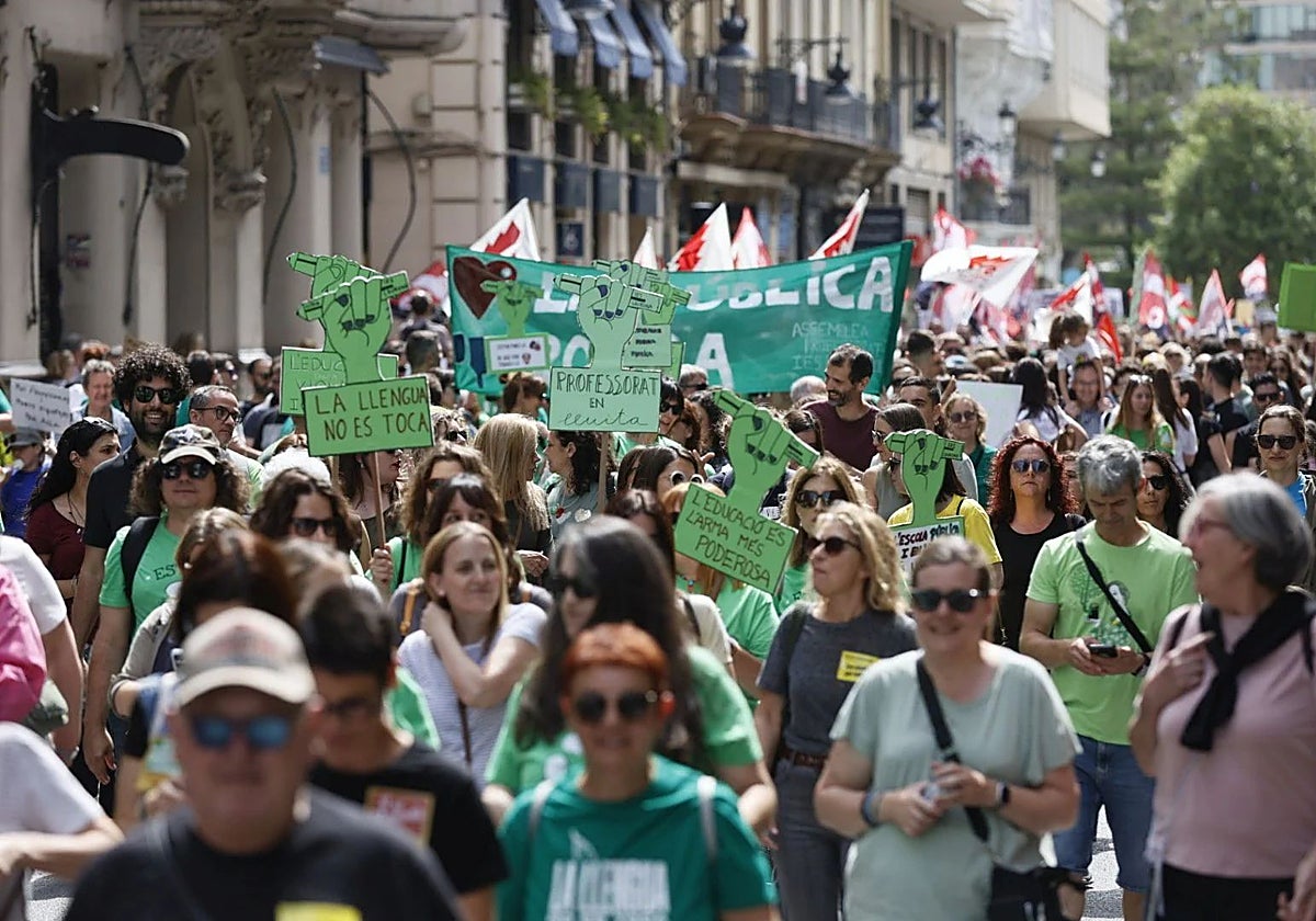 Manifestación enmarcada en la última huelga general educativa, en mayo de 2024.