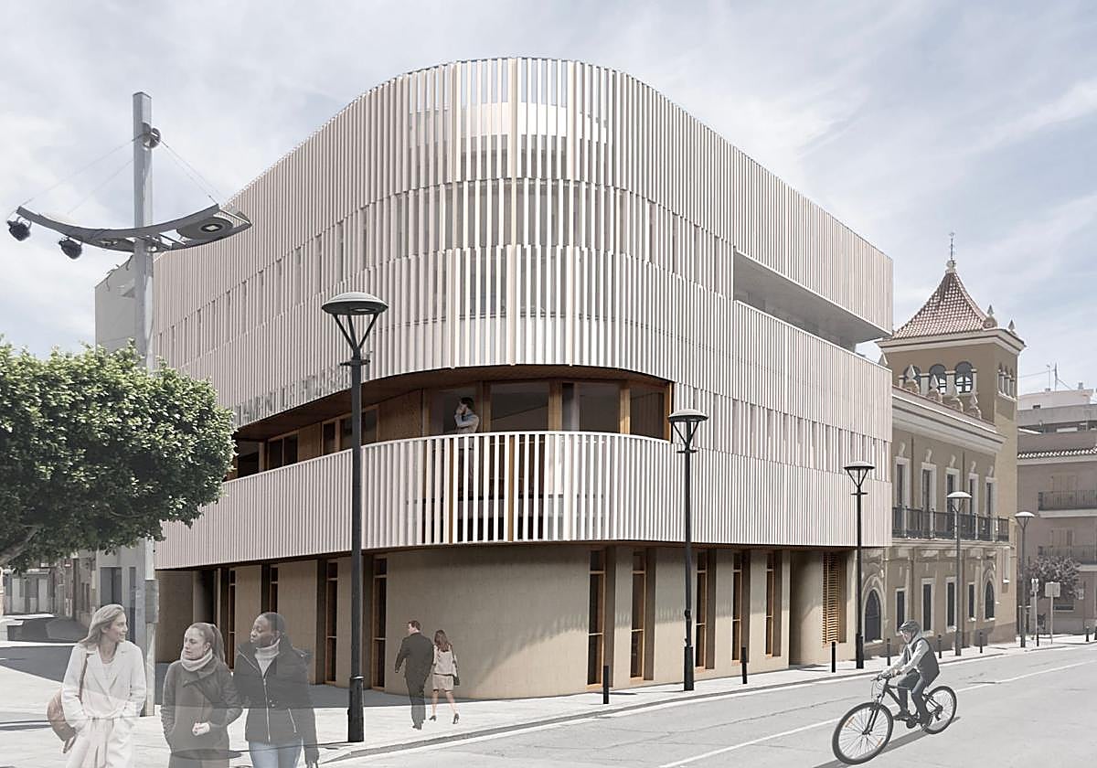 Recreación virtual del Ayuntamiento.