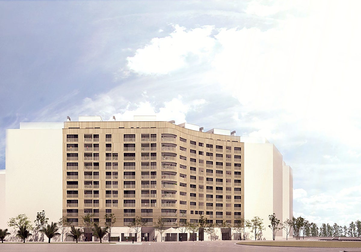 Recreación birtual de la finca de alquiler asequible que se va a construir en Las Moreras.