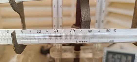 Temperatura mínima registrada en el observatorio de Aemet en Valencia.