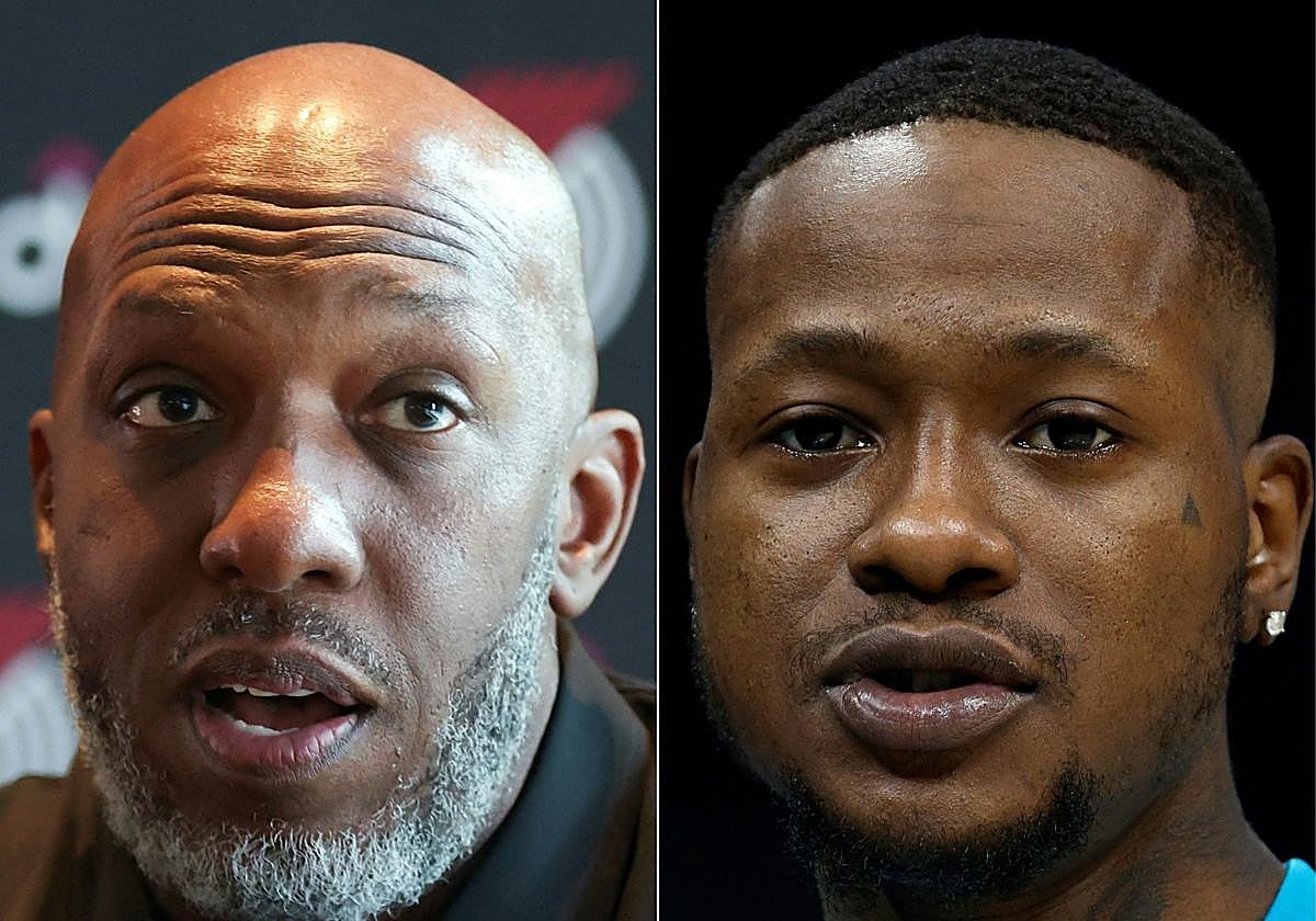 Billups, entrenador de los Portland Trail Blazers, y Rozier, escolta de los Miami Heat.