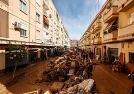 Efecto de la barrancada en Paiporta tras el 29 de octubre.