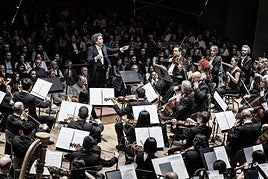 Un momento del concierto de Dudamel.
