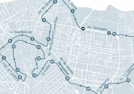 Tramos cortados por el medio maratón.