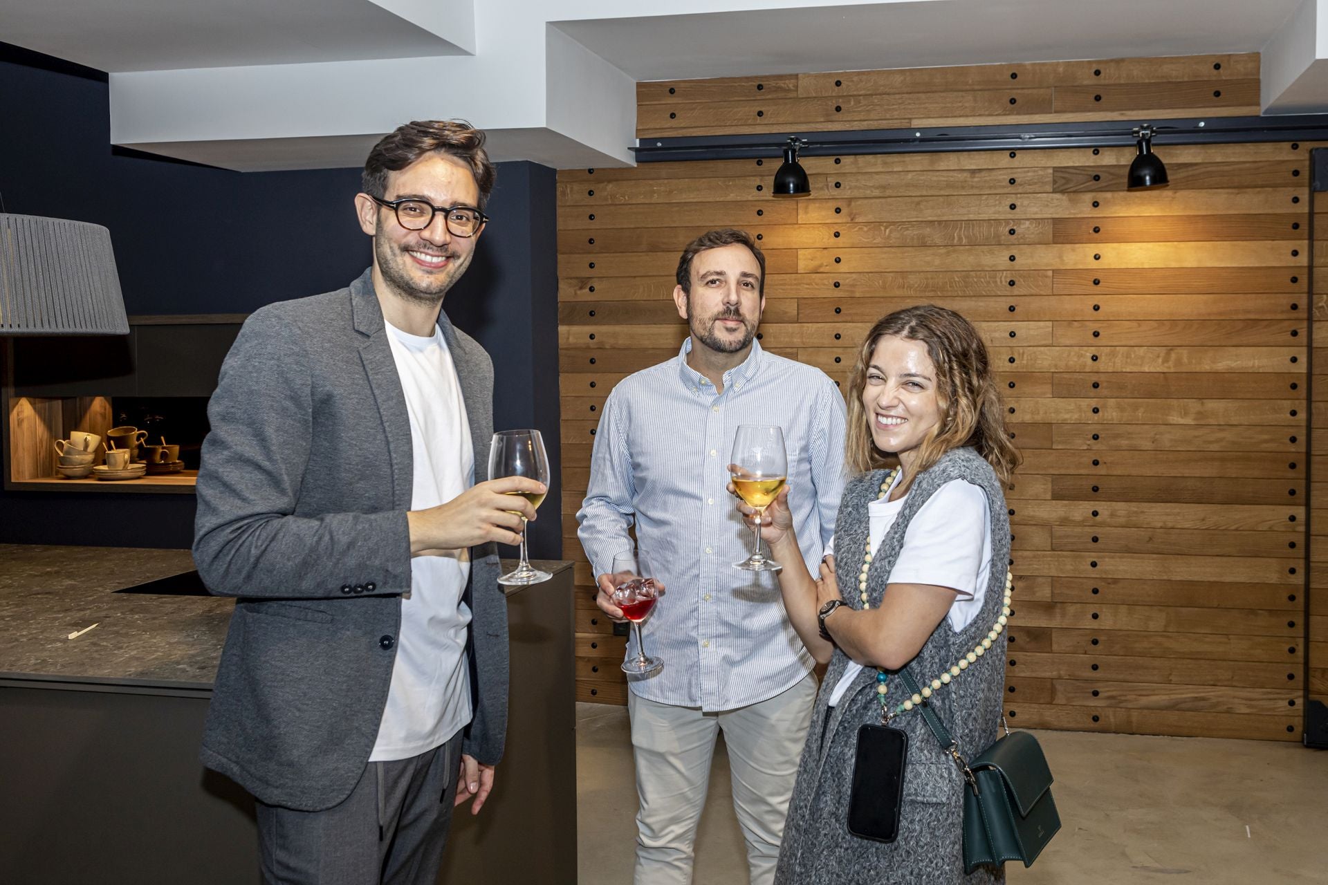 Alejandro y Quico Almudéver e Isabel Vela en Progetti.