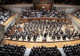La Orquesta de Valencia, en la sala Iturbi del Palau de la Música.