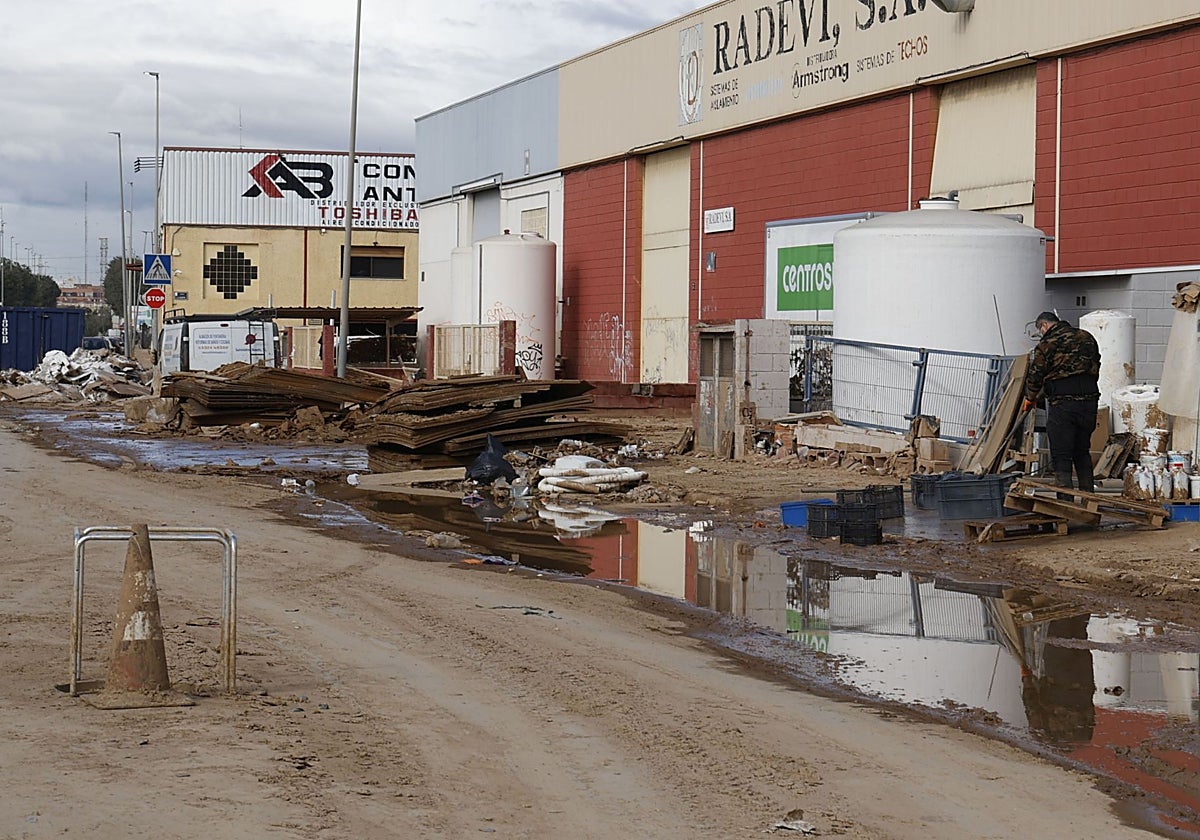 Polígono industrial de Sedaví, el 22 de noviembre de 2024.