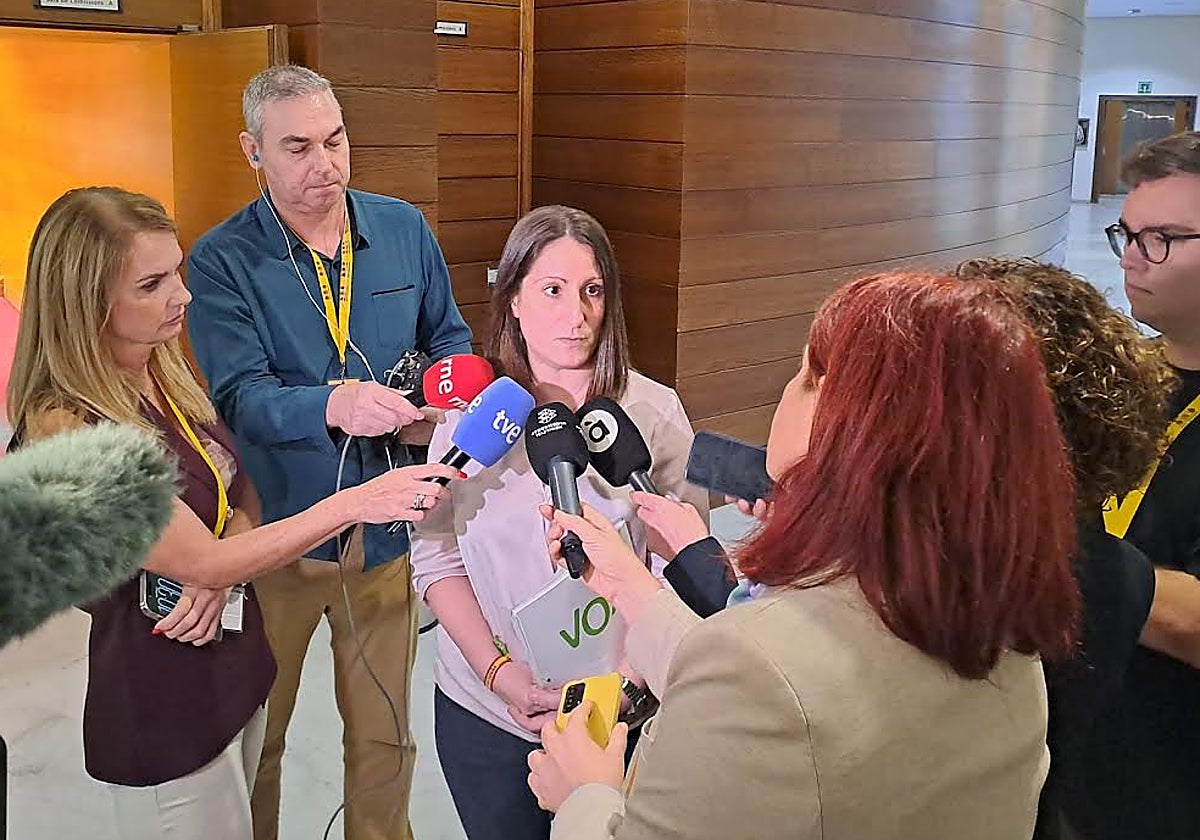 Ana Vega, en los pasillos de Les Corts. Vox