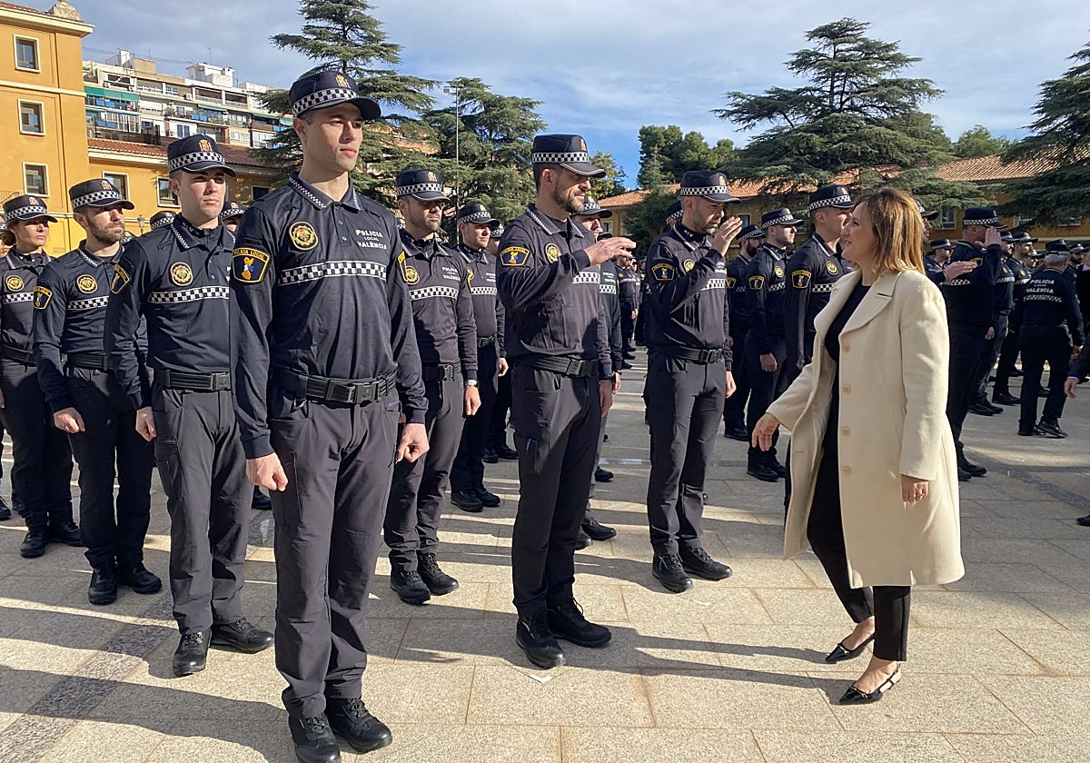 Incorporación de agentes de la Policía Local de Valencia, en diciembre de 2024.