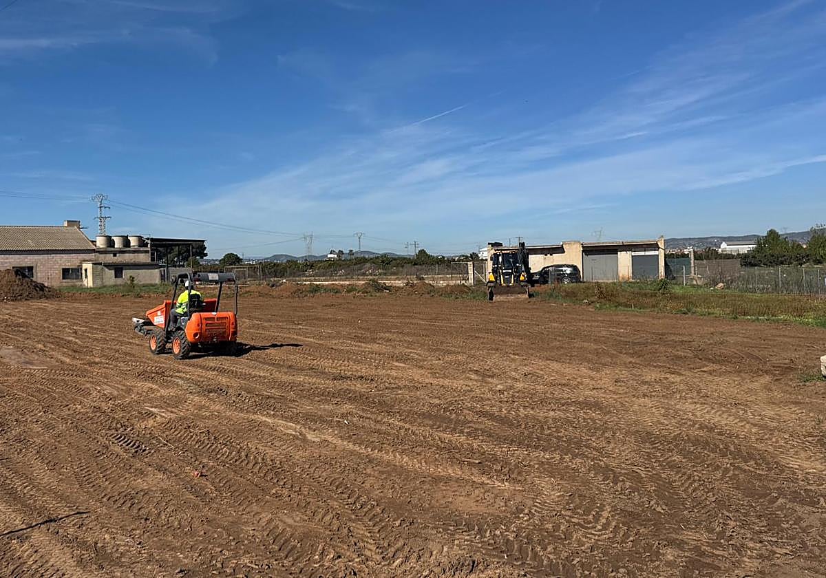 Primeros trabajos de la Ronda Oeste en Carlet.
