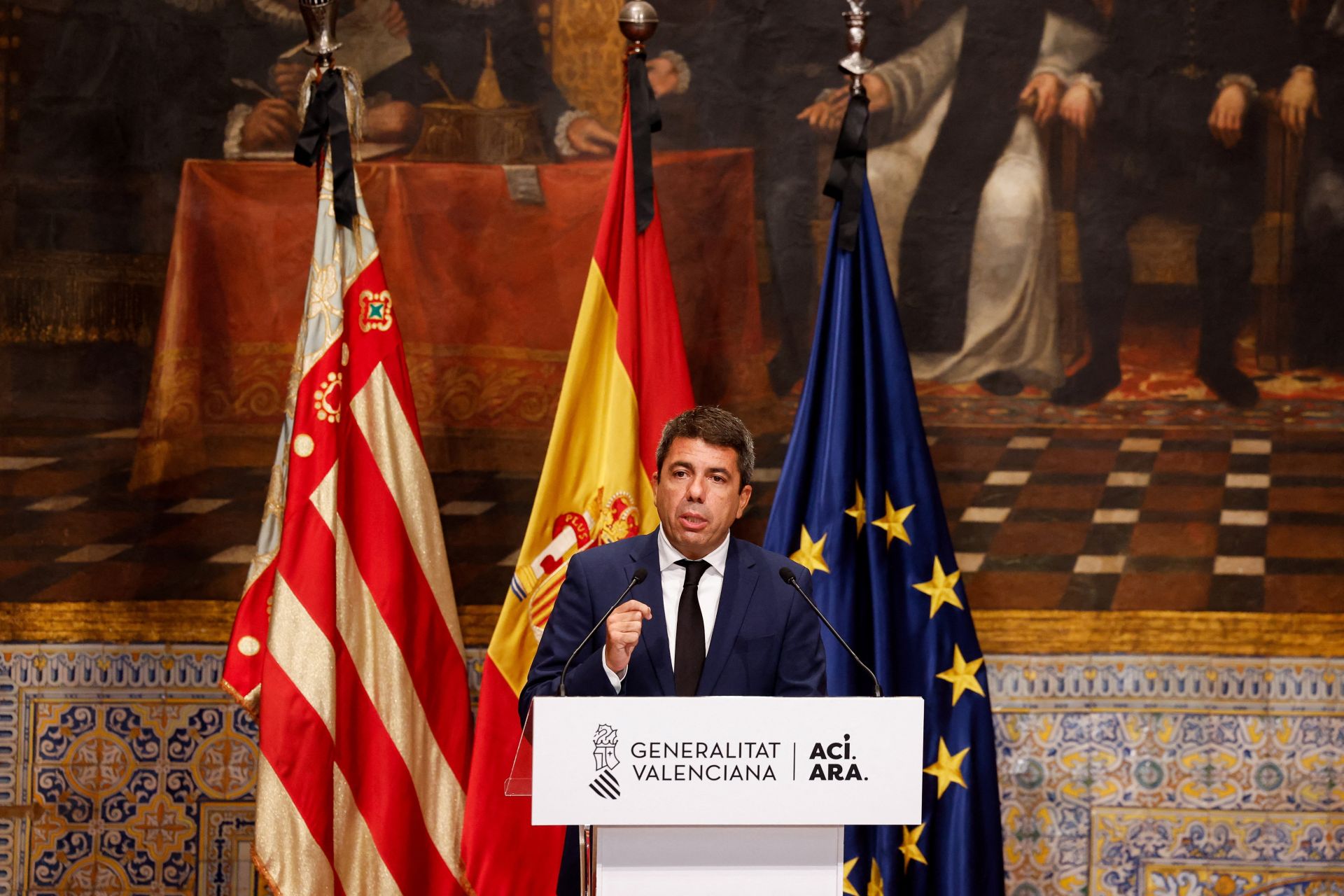 FOTOS | Intervención de Mazón en el primer aniversario de la dana