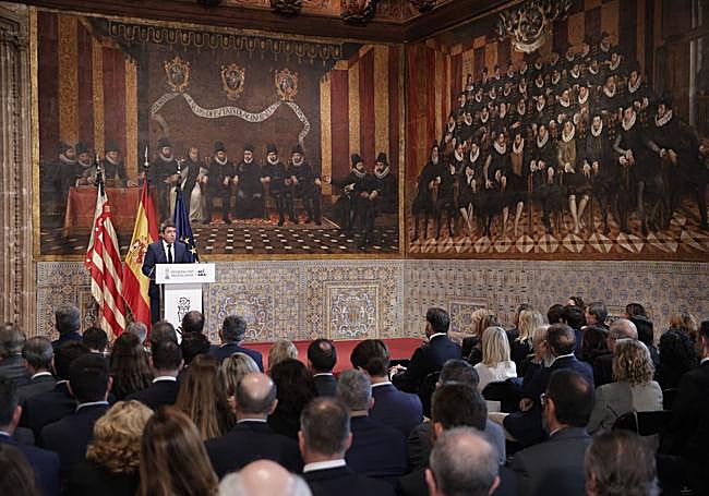 Carlos Mazón, durante su intervención.