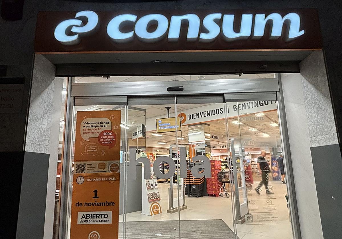 Un supermercado de Consum.