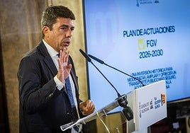 Mazón, durante la presentación del plan de actuaciones.