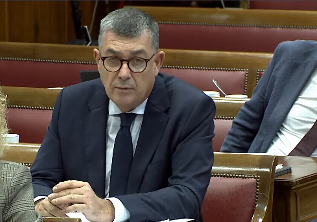 Enric Morera, en la comisión del Senado..