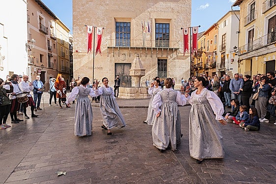 Una de las escenificaciones callejeras durante la Fira Borja de ediciones anteriores.