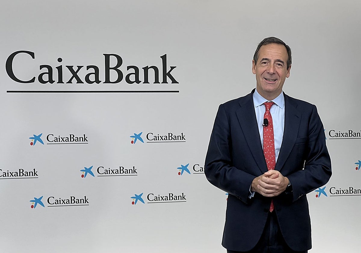 Gonzalo Gortázar, antes de la rueda de prensa de resultado del tercer trimestre.