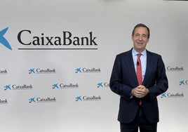 Gonzalo Gortázar, antes de la rueda de prensa de resultado del tercer trimestre.