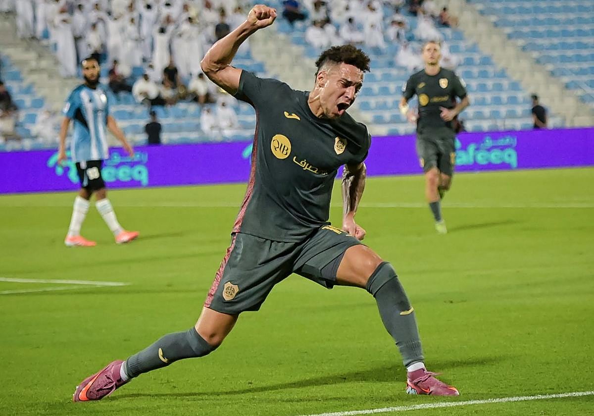 Rodrigo Moreno, celebrando un gol en Catar.