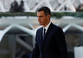 El presidente del Gobierno, Pedro Sánchez, en el funeral de Estado por las víctimas de la dana.