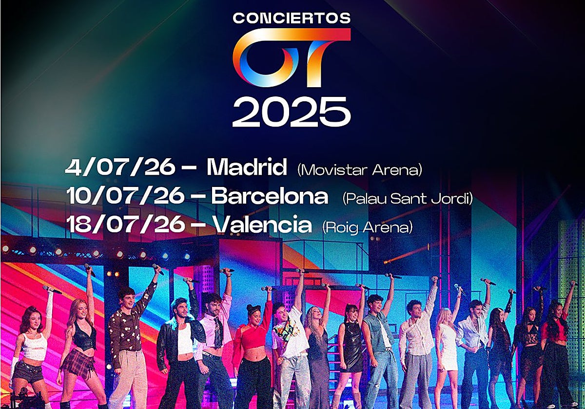 Imagen promocional de la gira de OT.