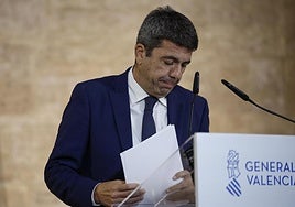 Mazón, al anunciar su dimisión.