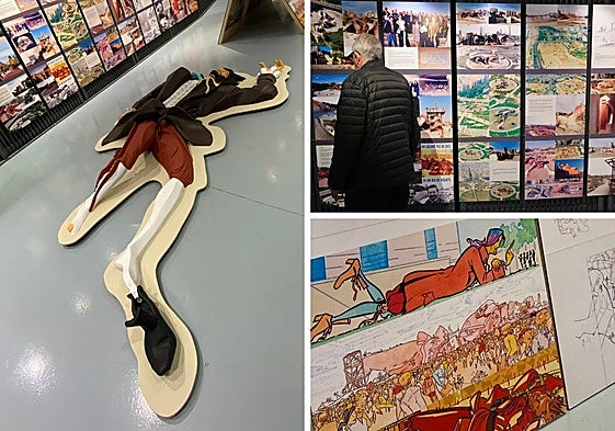 Detalles de la exposición que ofrece el Colgio de Arquitectos.