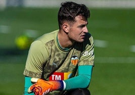 Julen Agirrezabala, en un entrenamiento.