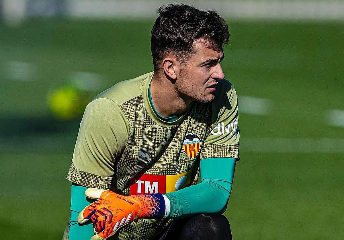 Julen Agirrezabala, en un entrenamiento.