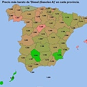 Precio del diésel en España.